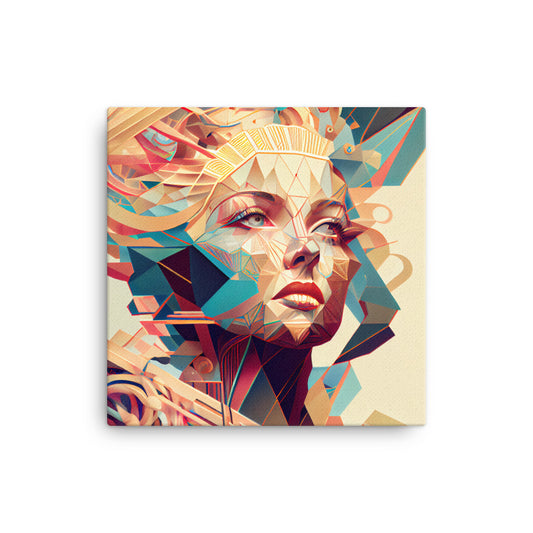 Canvas Wall Art - Geometric Helen Portrait