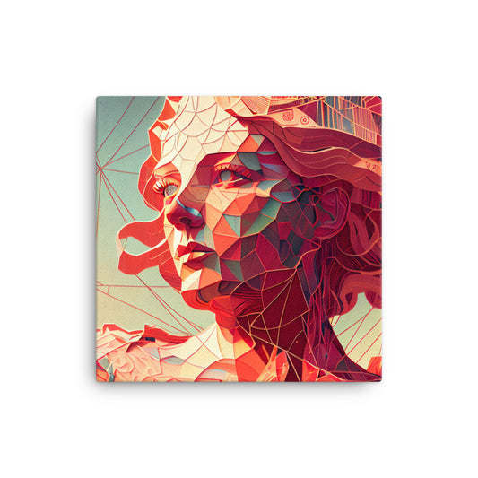 Canvas Wall Art - Geometric Helen Portrait