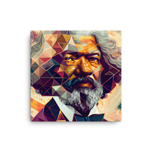 Canvas Wall Art - Geometric Frederick Douglass Portrait