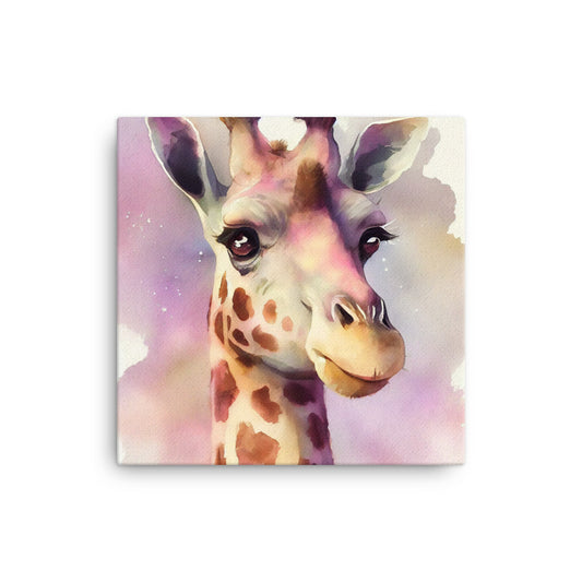 Canvas Wall Art - Giraffe Watercolor