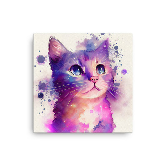 Canvas Wall Art - Precious Kitten Watercolor