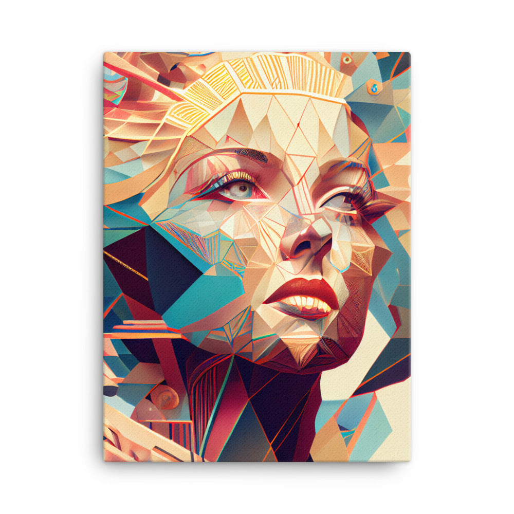 Canvas Wall Art - Geometric Helen Portrait