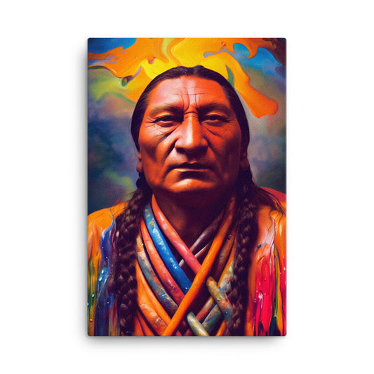 Canvas Wall Art - Sitting Pull Painting