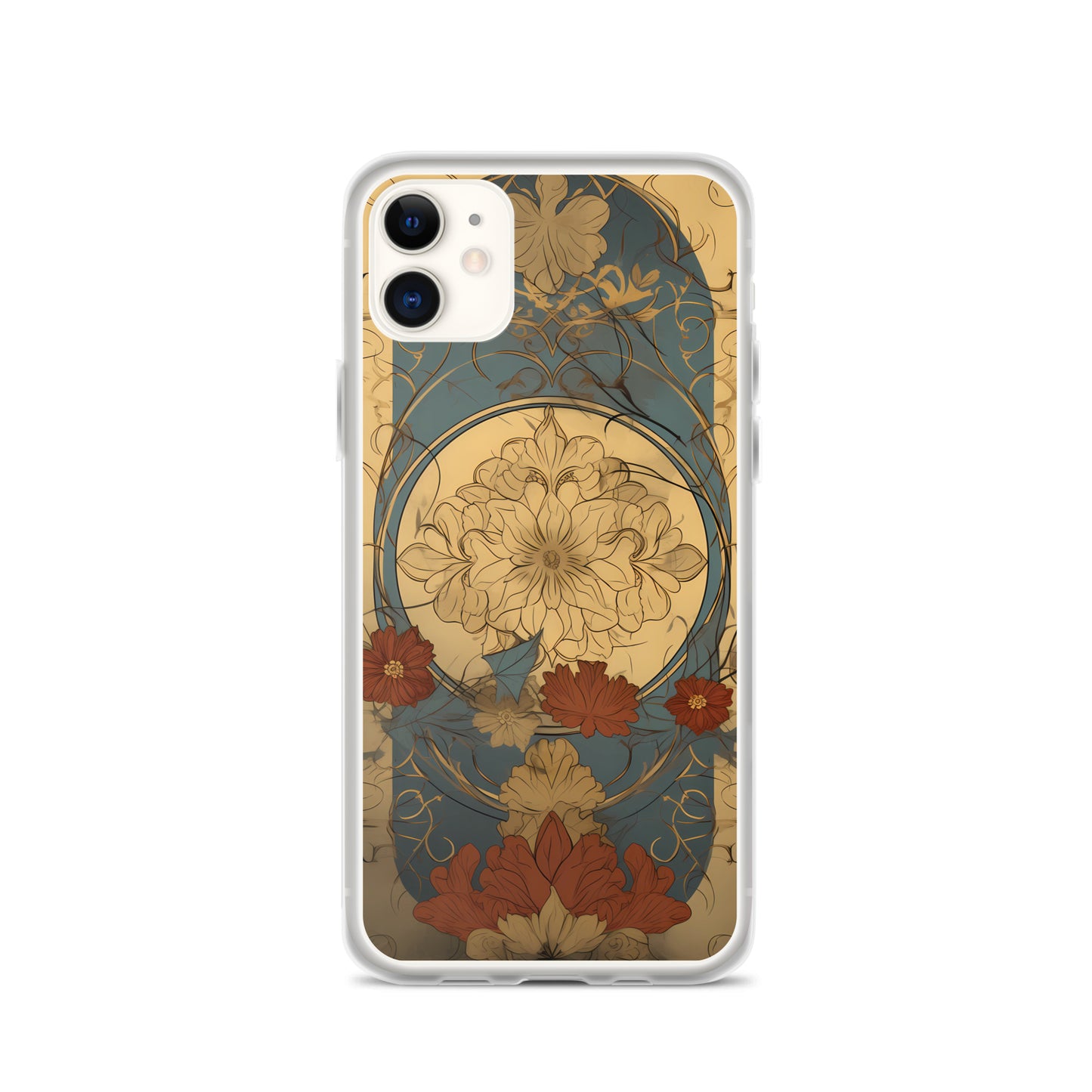 iPhone Case - Art Nouveau Leaves and Flowers