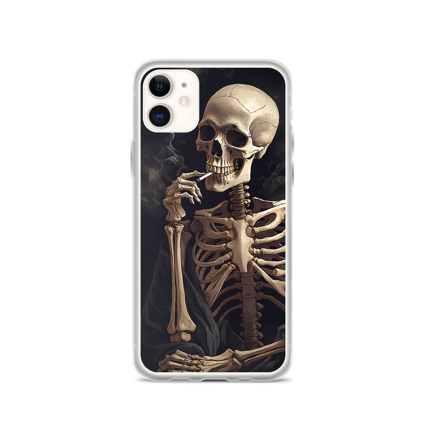 iPhone Case -  Somber Skeleton Smoking