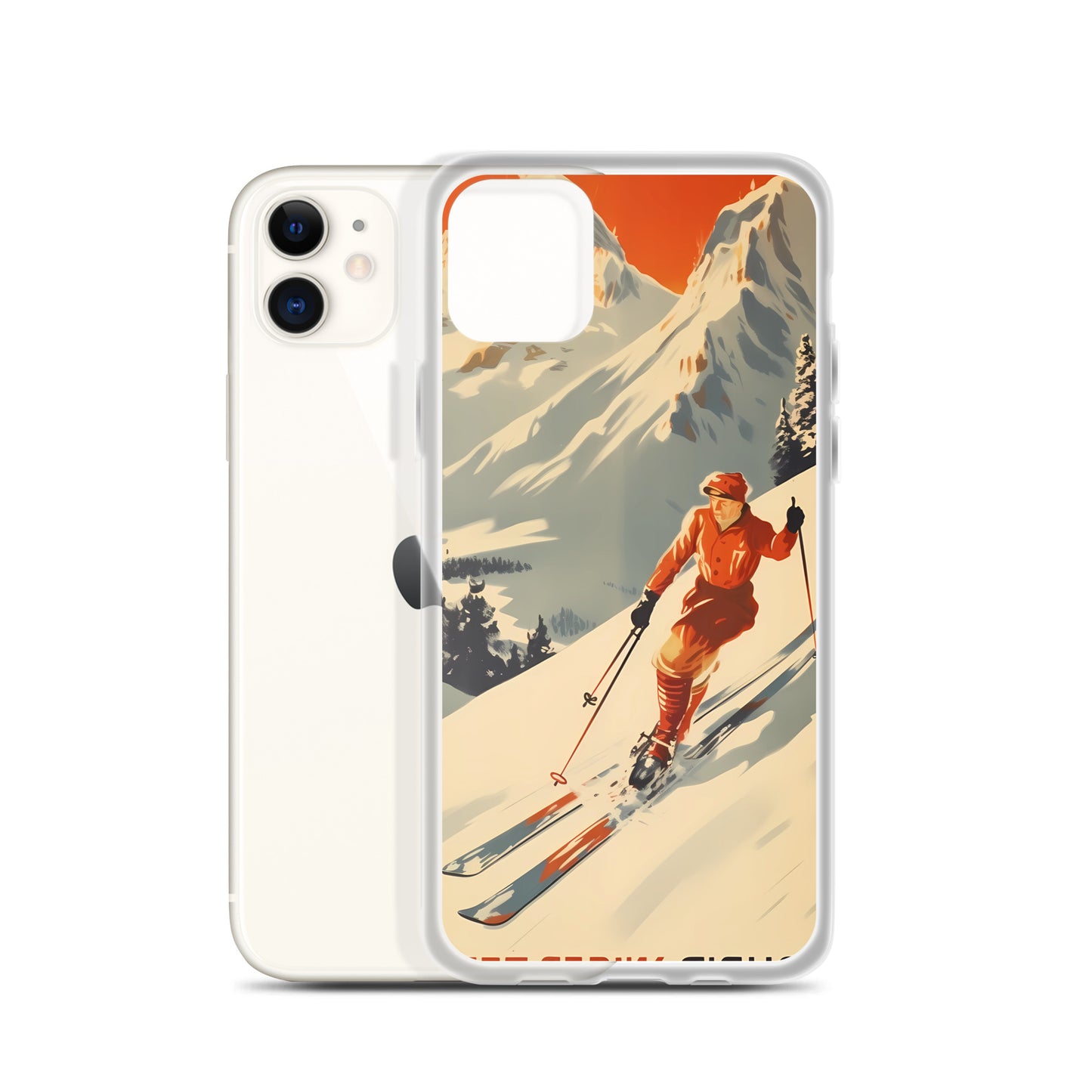 iPhone Case - Vintage Adverts - Swiss Skier