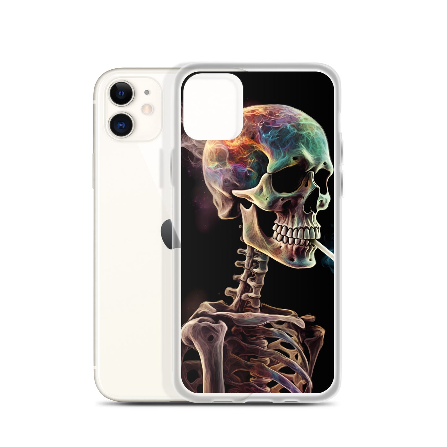 iPhone Case - Surreal Smoking Skeleton