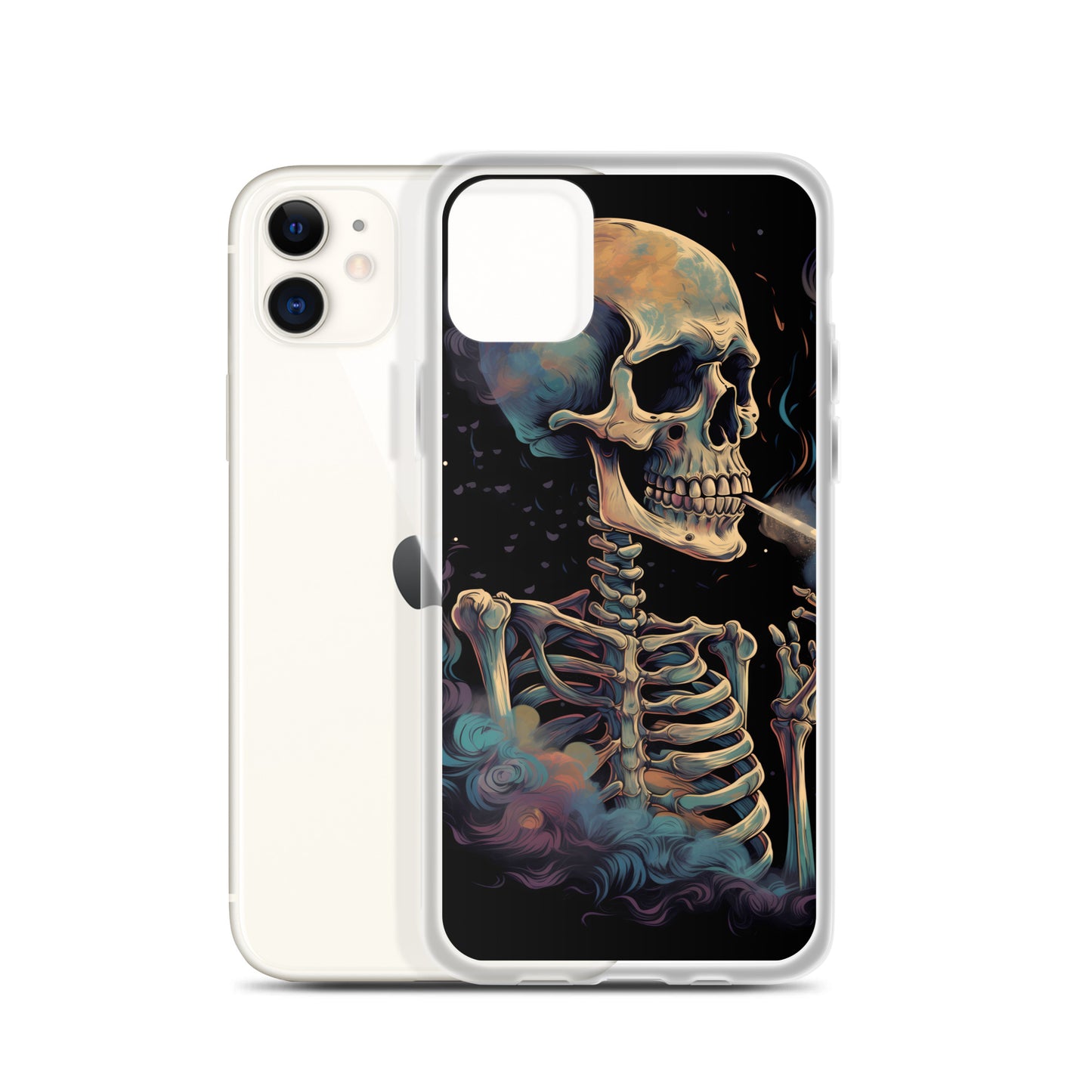 iPhone Case - Cosmic Skeleton Smoking