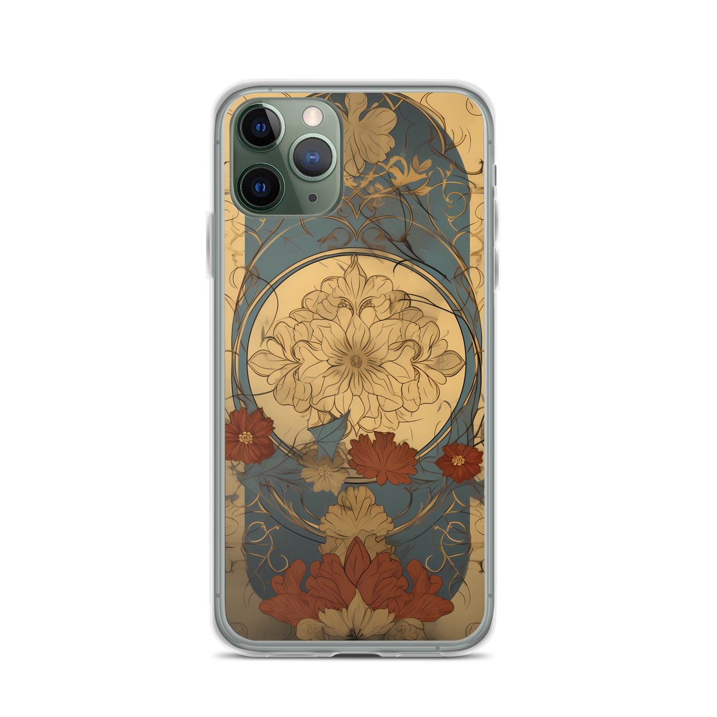 iPhone Case - Art Nouveau Leaves and Flowers