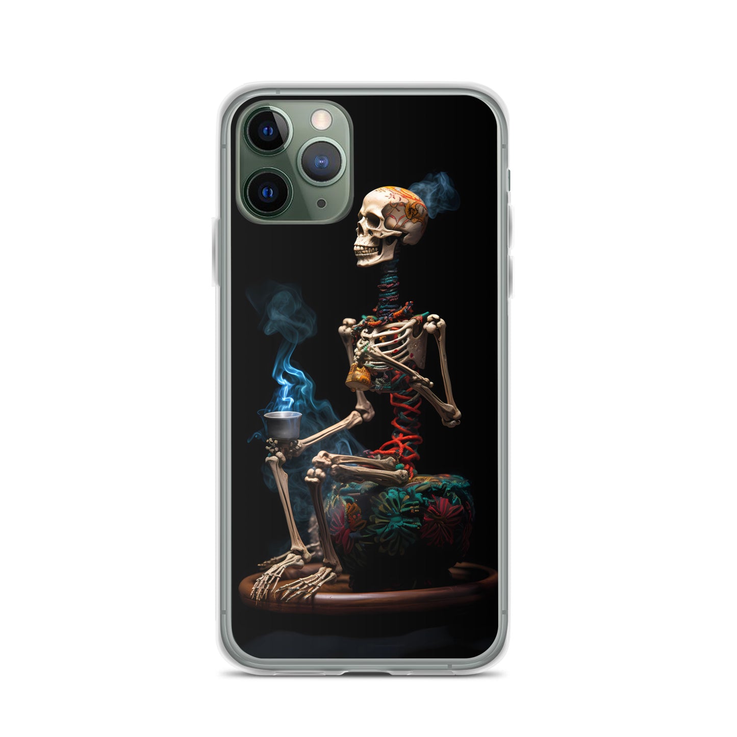 iPhone Case - Dream Smoke Seated Skeleton