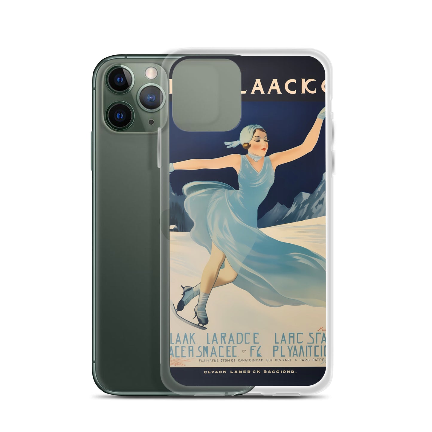 iPhone Case - Vintage Adverts - Lake Placid Skating