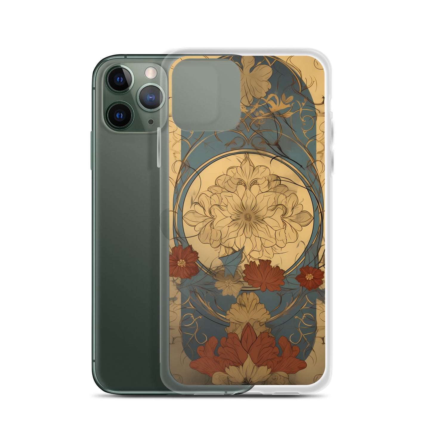 iPhone Case - Art Nouveau Leaves and Flowers