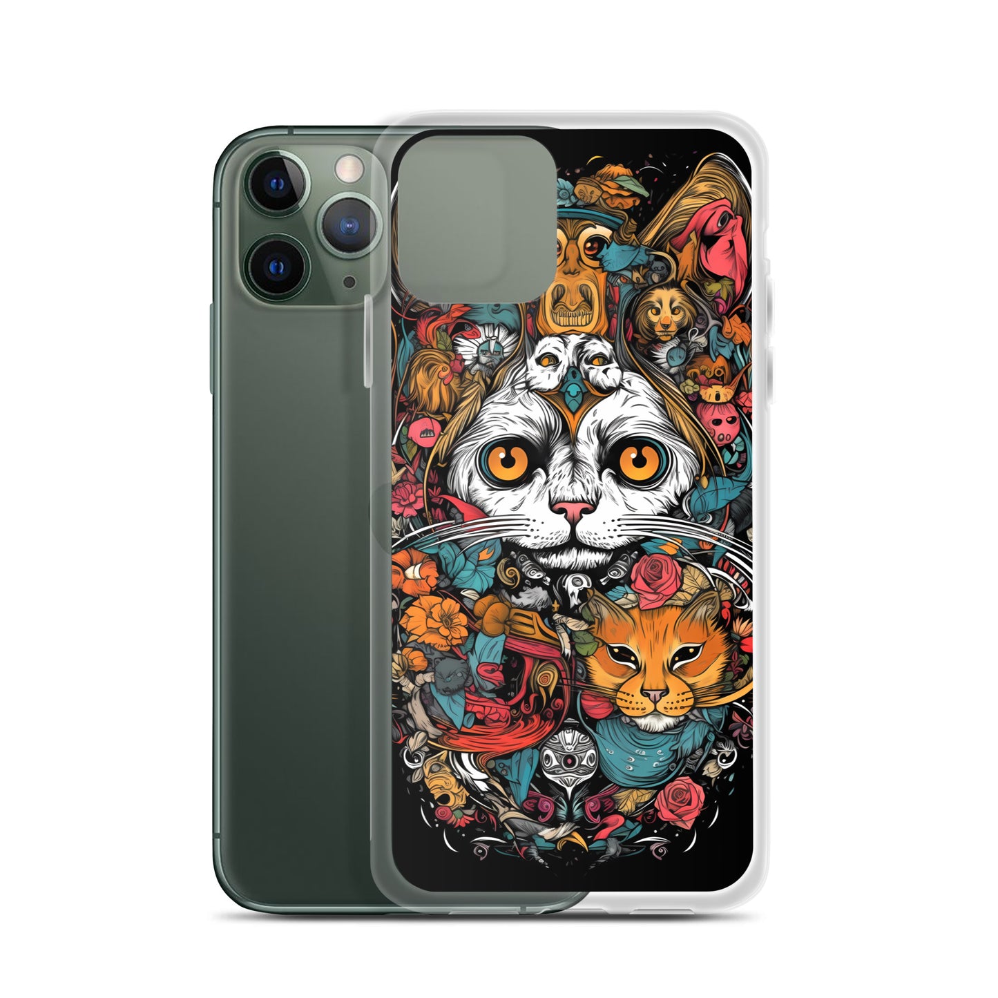 iPhone Case - Whimsical Cat Menagerie