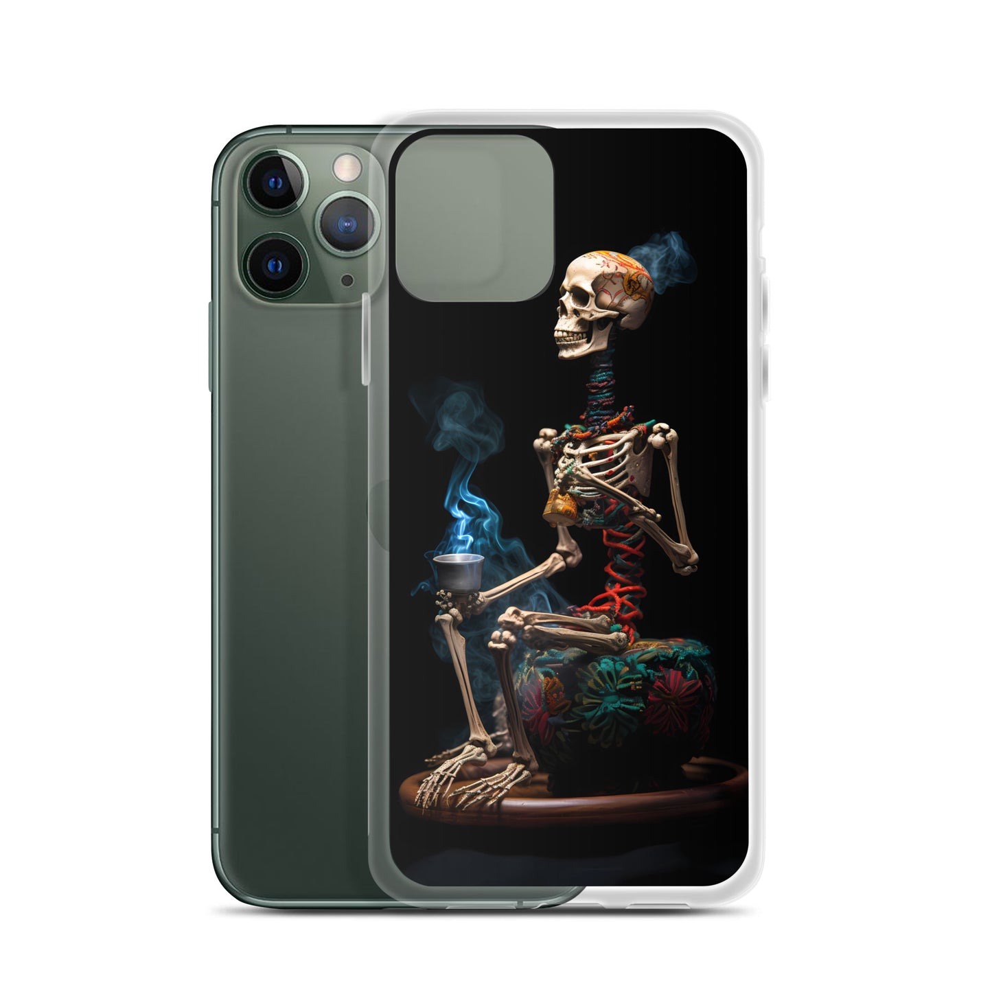 iPhone Case - Dream Smoke Seated Skeleton