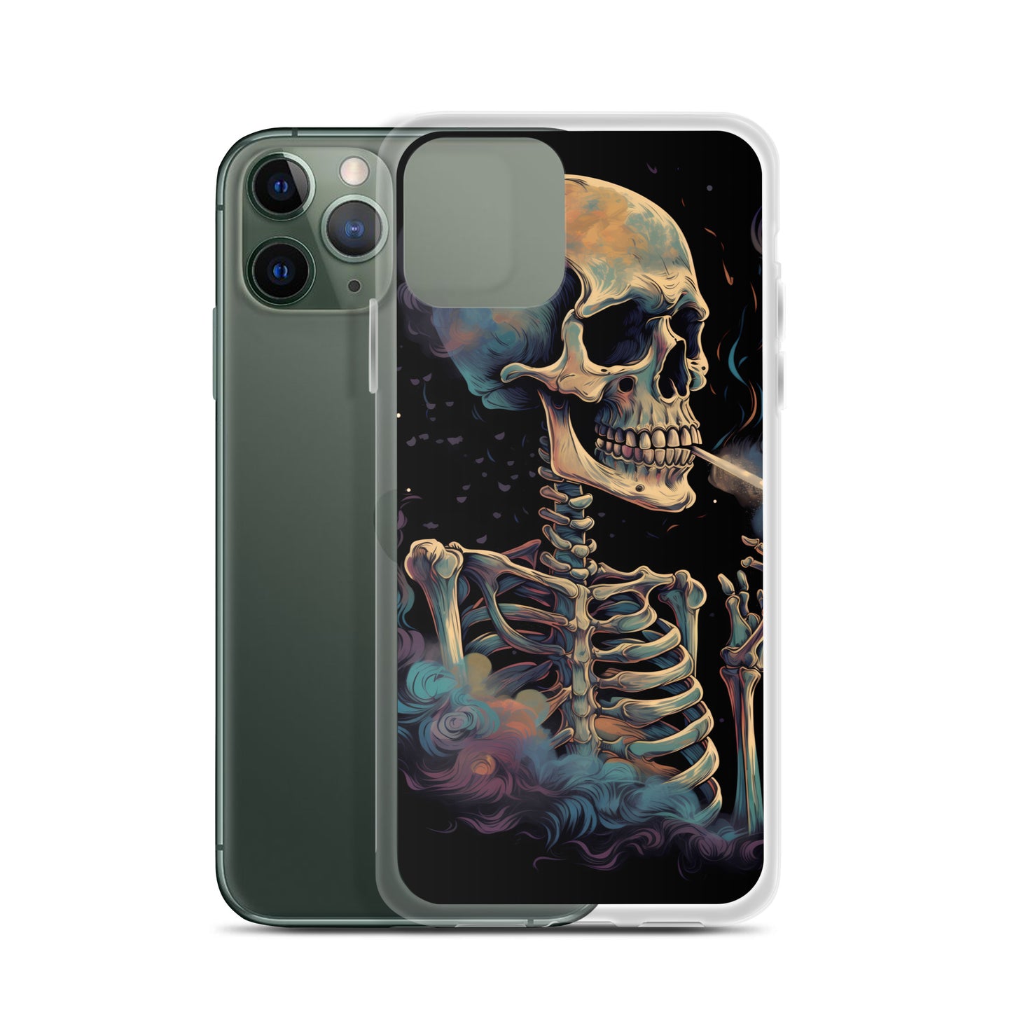 iPhone Case - Cosmic Skeleton Smoking