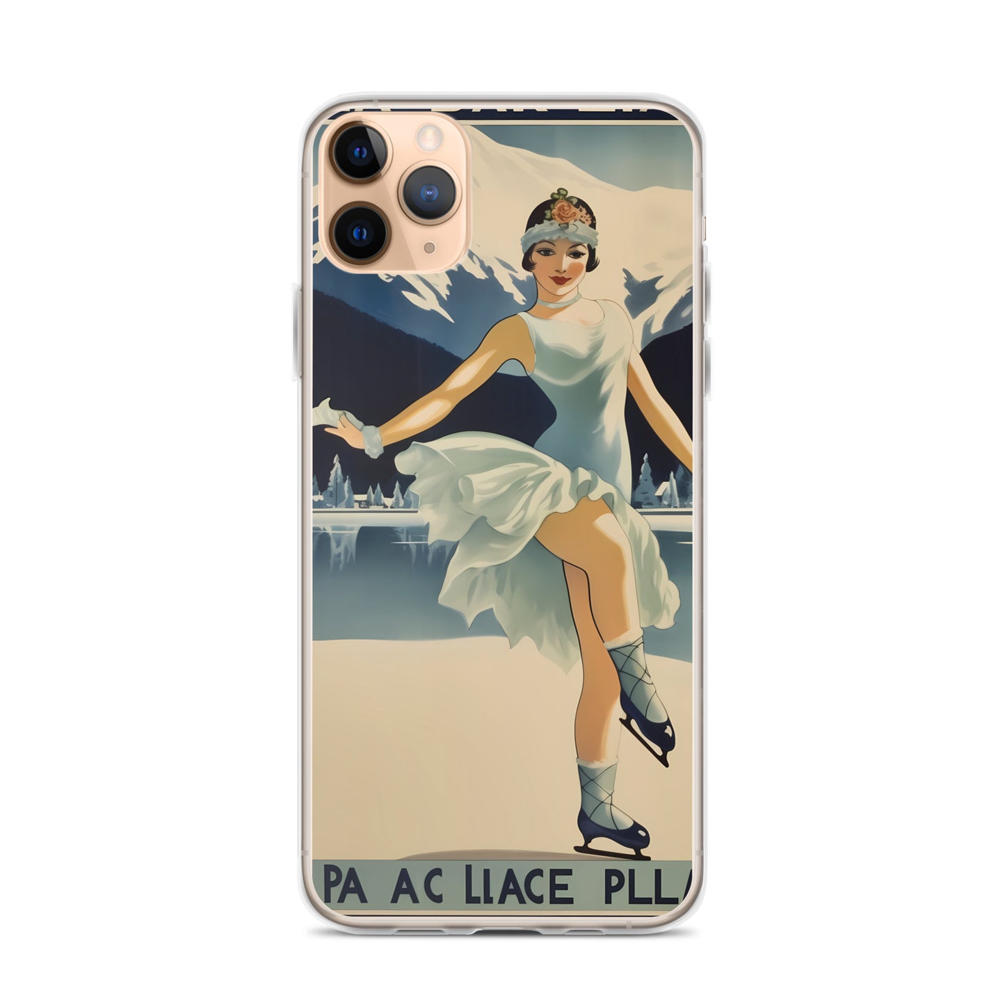 iPhone Case - Vintage Adverts - Lake Placid Skater