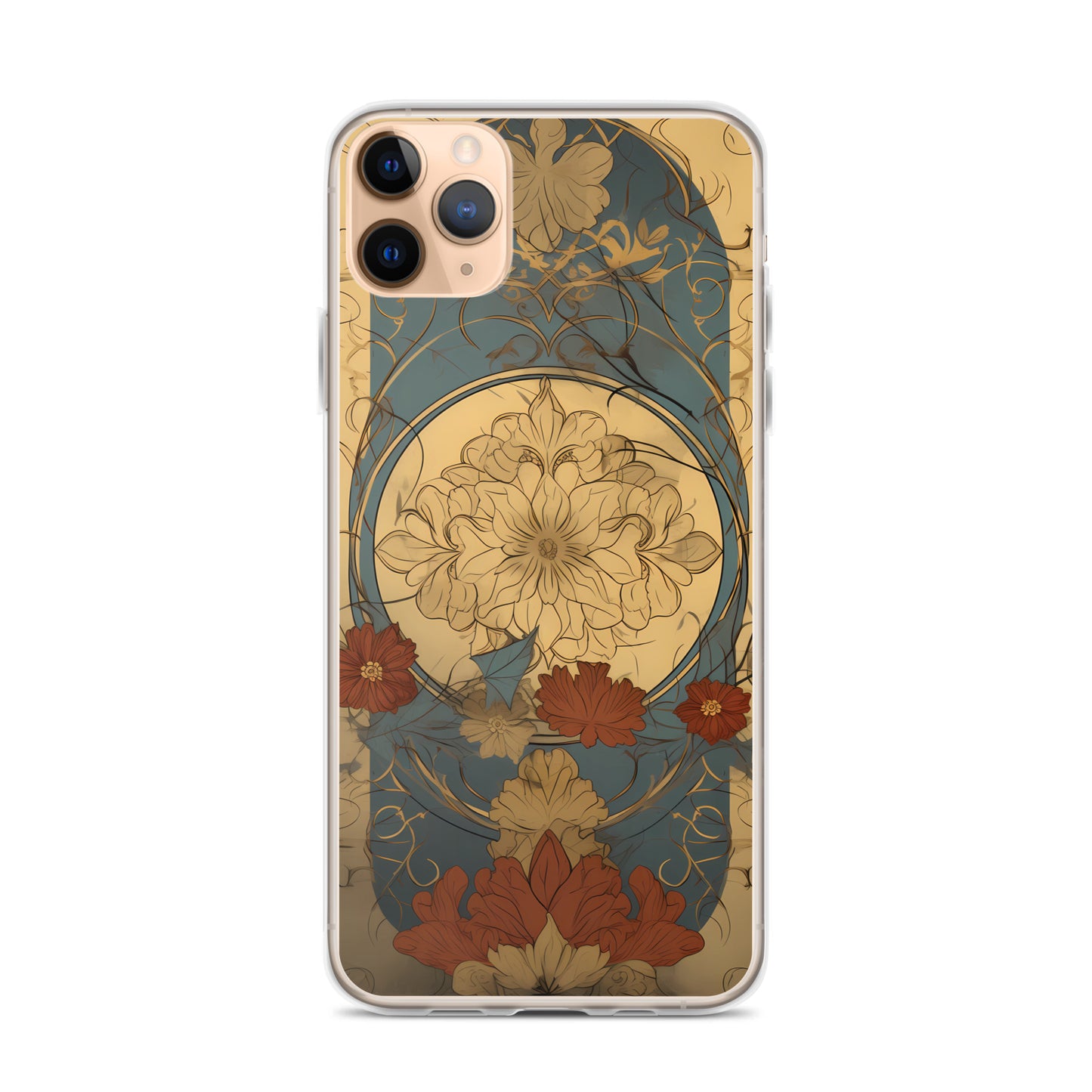 iPhone Case - Art Nouveau Leaves and Flowers