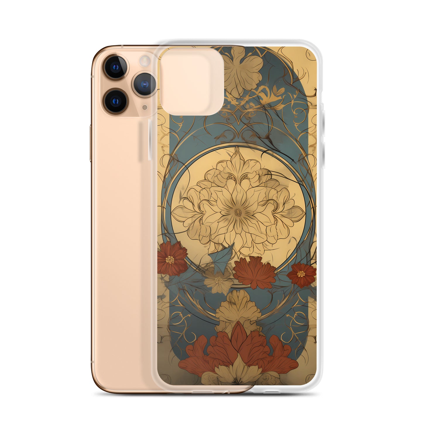 iPhone Case - Art Nouveau Leaves and Flowers