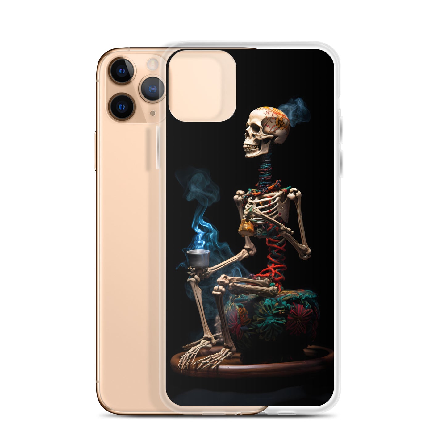 iPhone Case - Dream Smoke Seated Skeleton