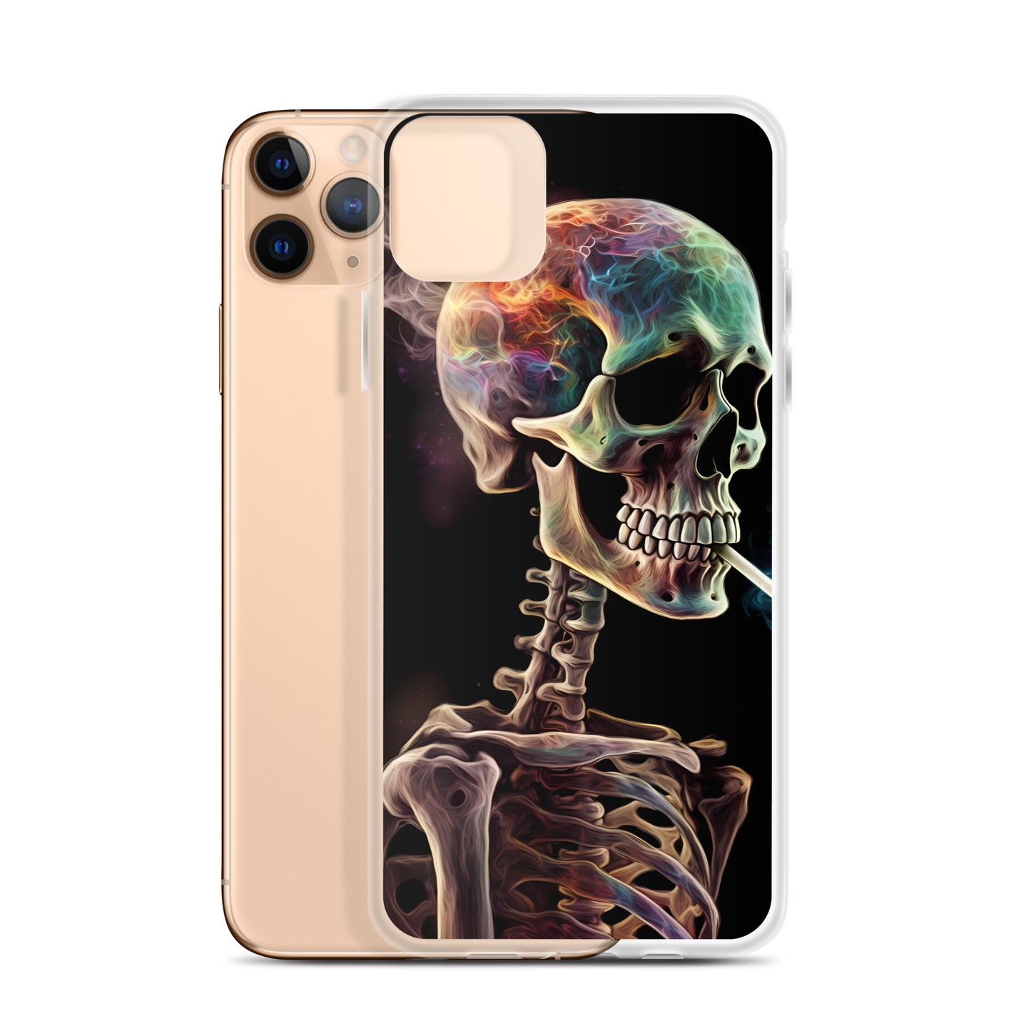 iPhone Case - Surreal Smoking Skeleton