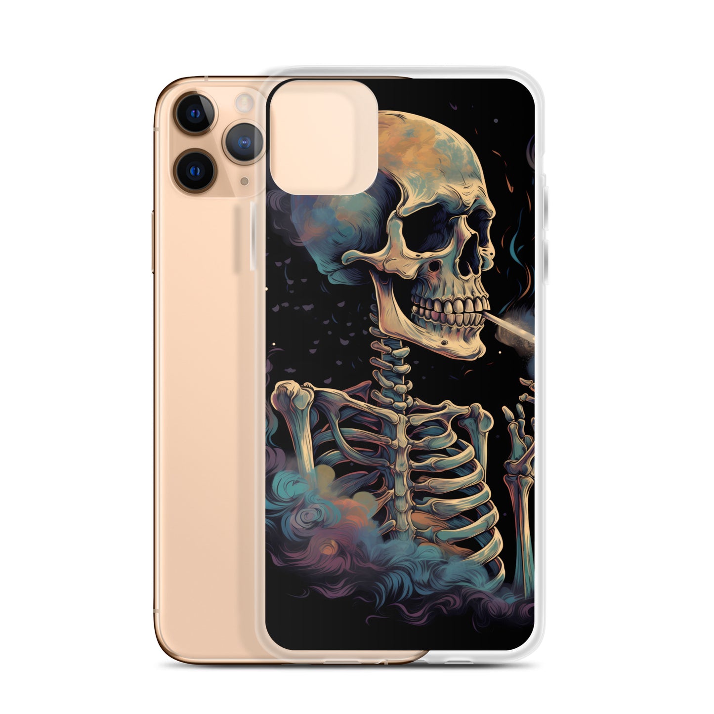 iPhone Case - Cosmic Skeleton Smoking