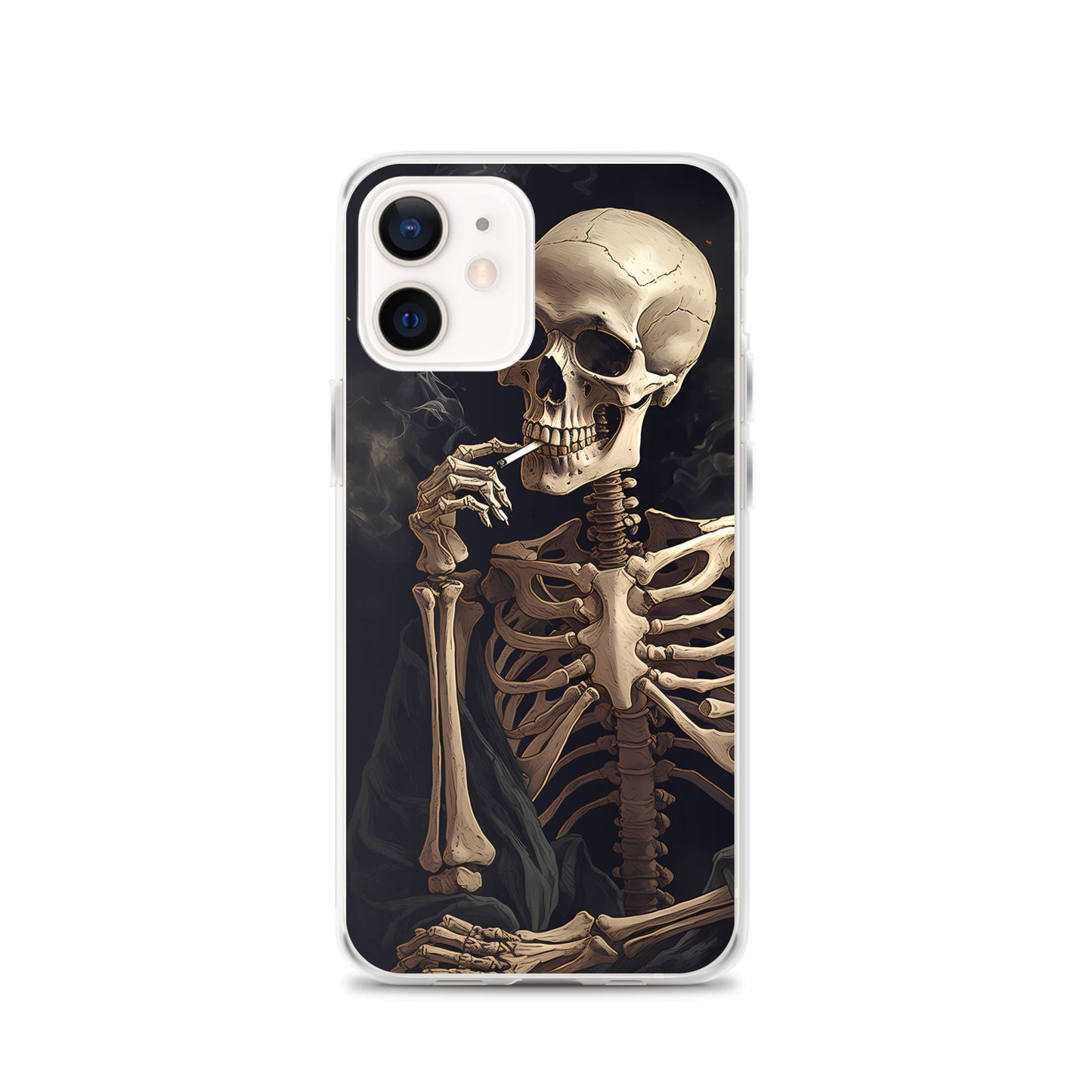 iPhone Case -  Somber Skeleton Smoking