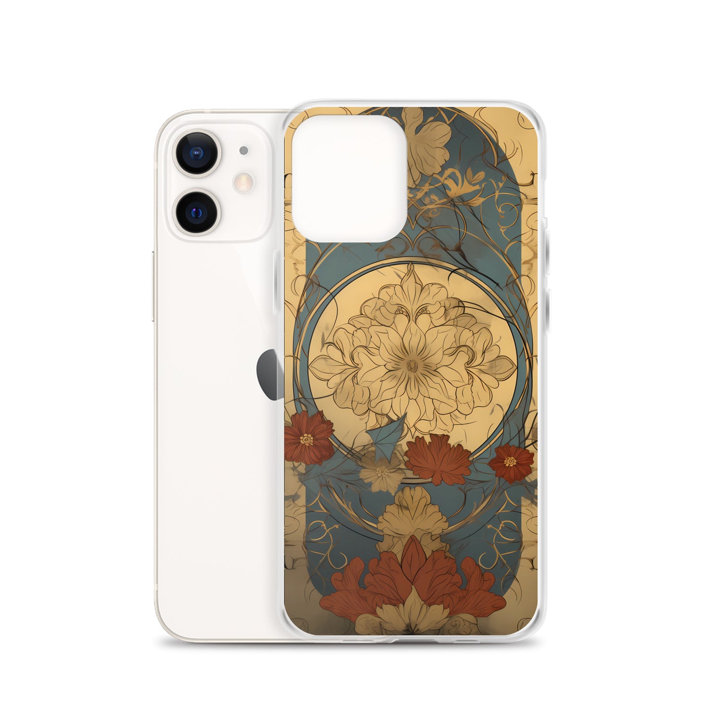 iPhone Case - Art Nouveau Leaves and Flowers