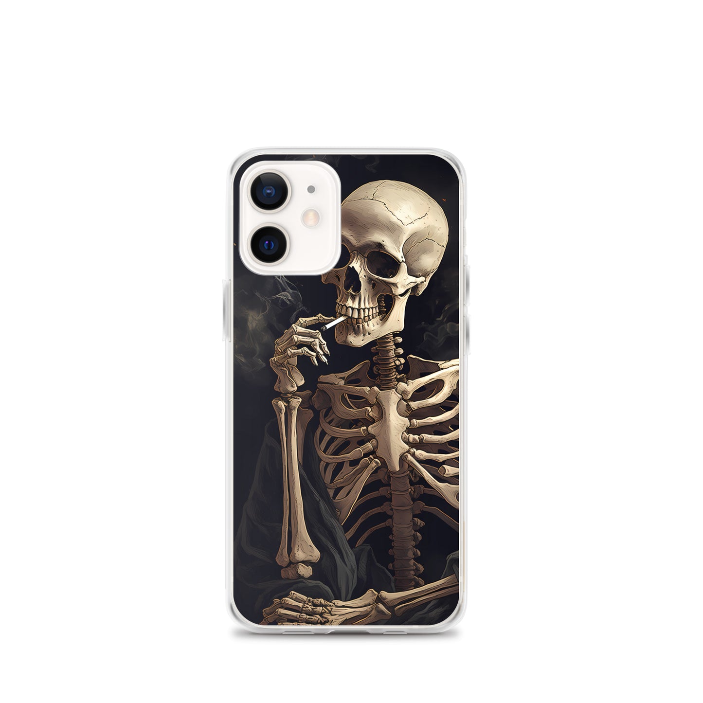 iPhone Case -  Somber Skeleton Smoking