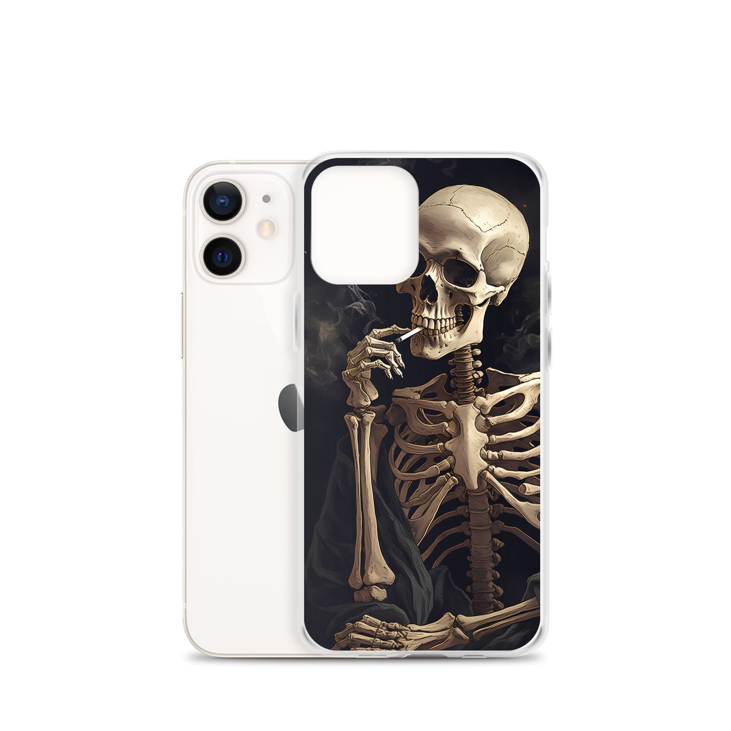 iPhone Case -  Somber Skeleton Smoking