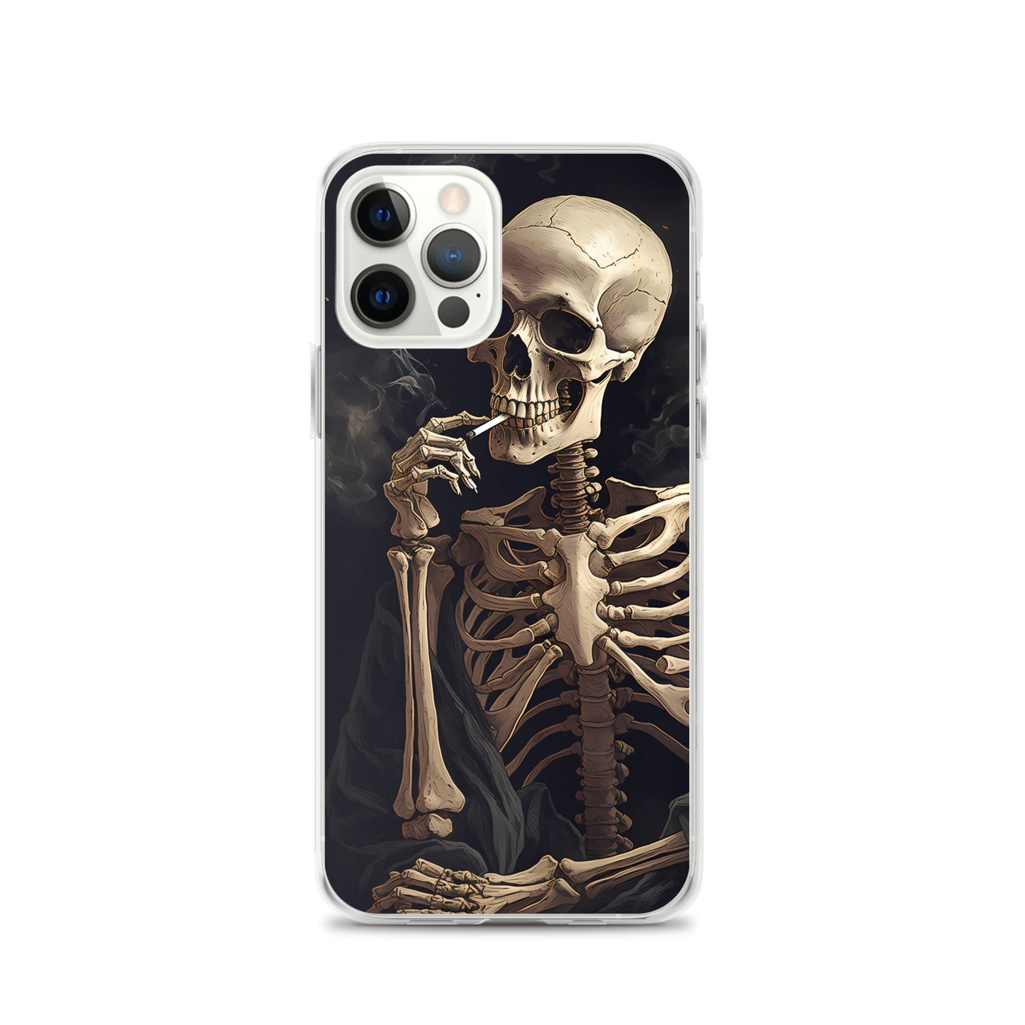 iPhone Case -  Somber Skeleton Smoking