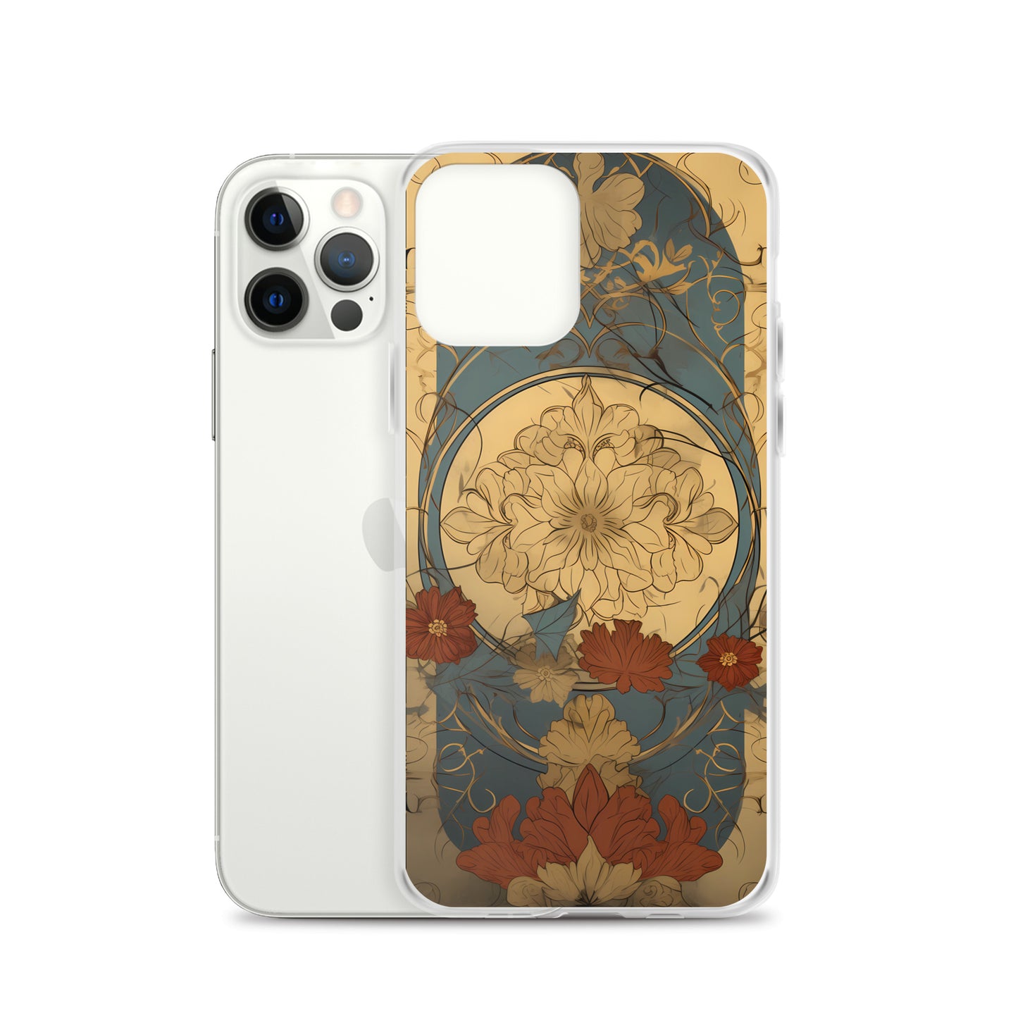 iPhone Case - Art Nouveau Leaves and Flowers