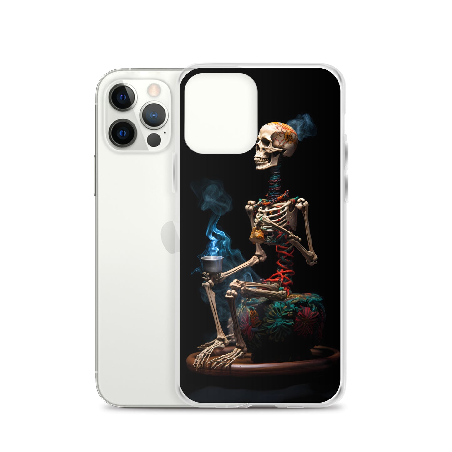 iPhone Case - Dream Smoke Seated Skeleton