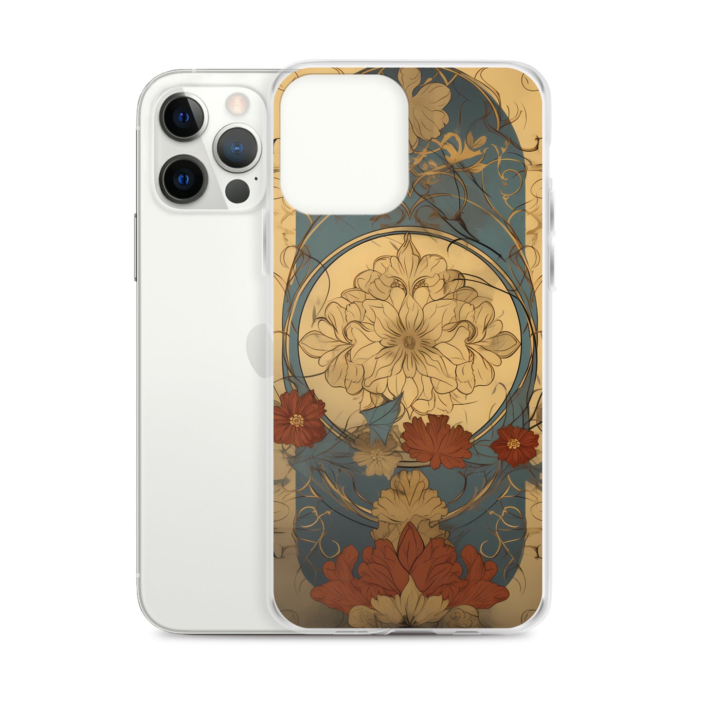 iPhone Case - Art Nouveau Leaves and Flowers