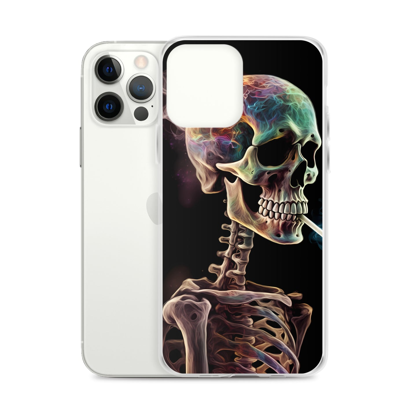 iPhone Case - Surreal Smoking Skeleton