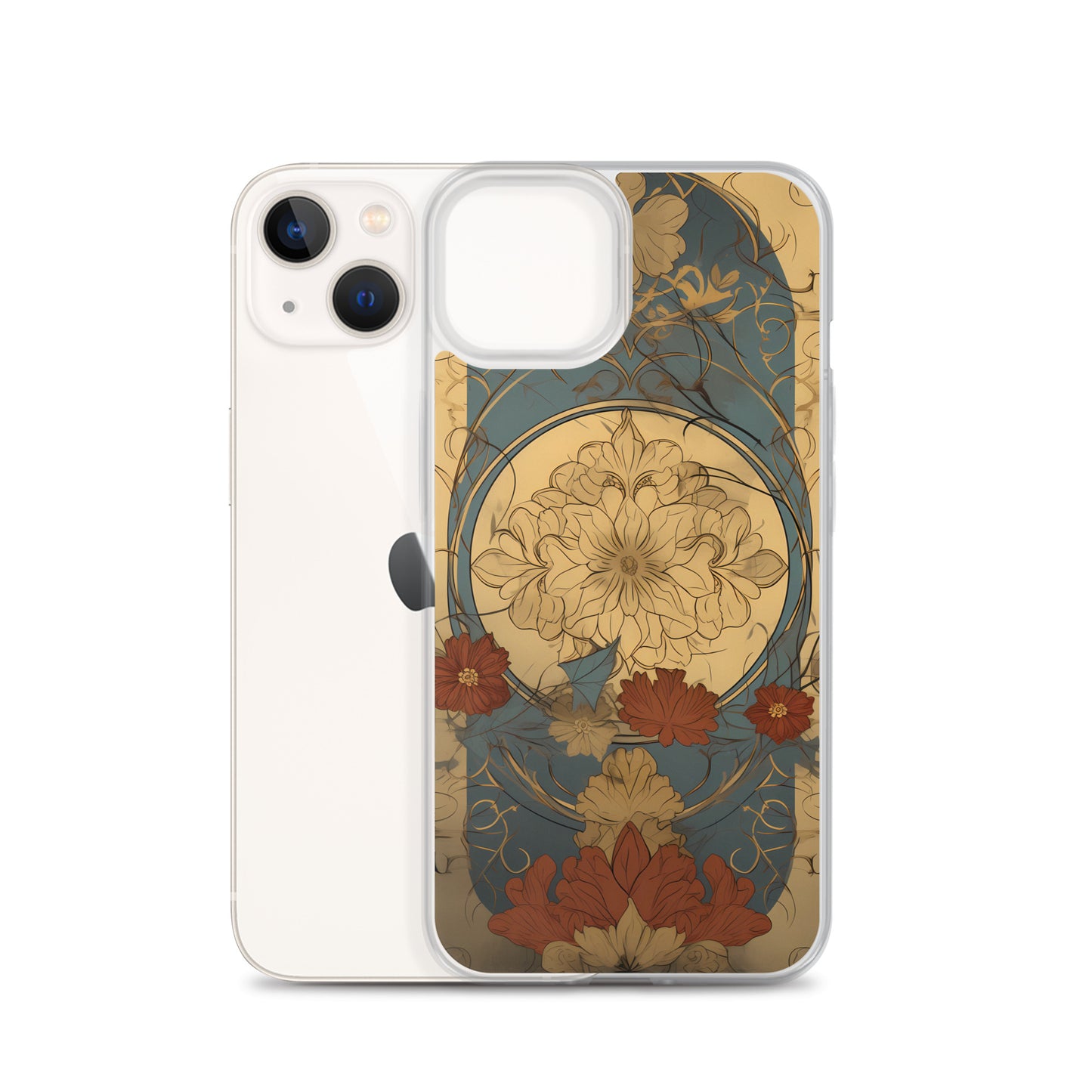 iPhone Case - Art Nouveau Leaves and Flowers