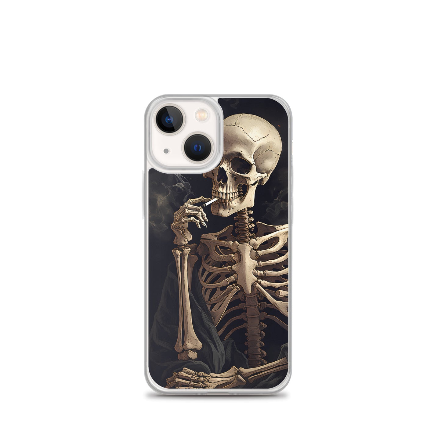 iPhone Case -  Somber Skeleton Smoking