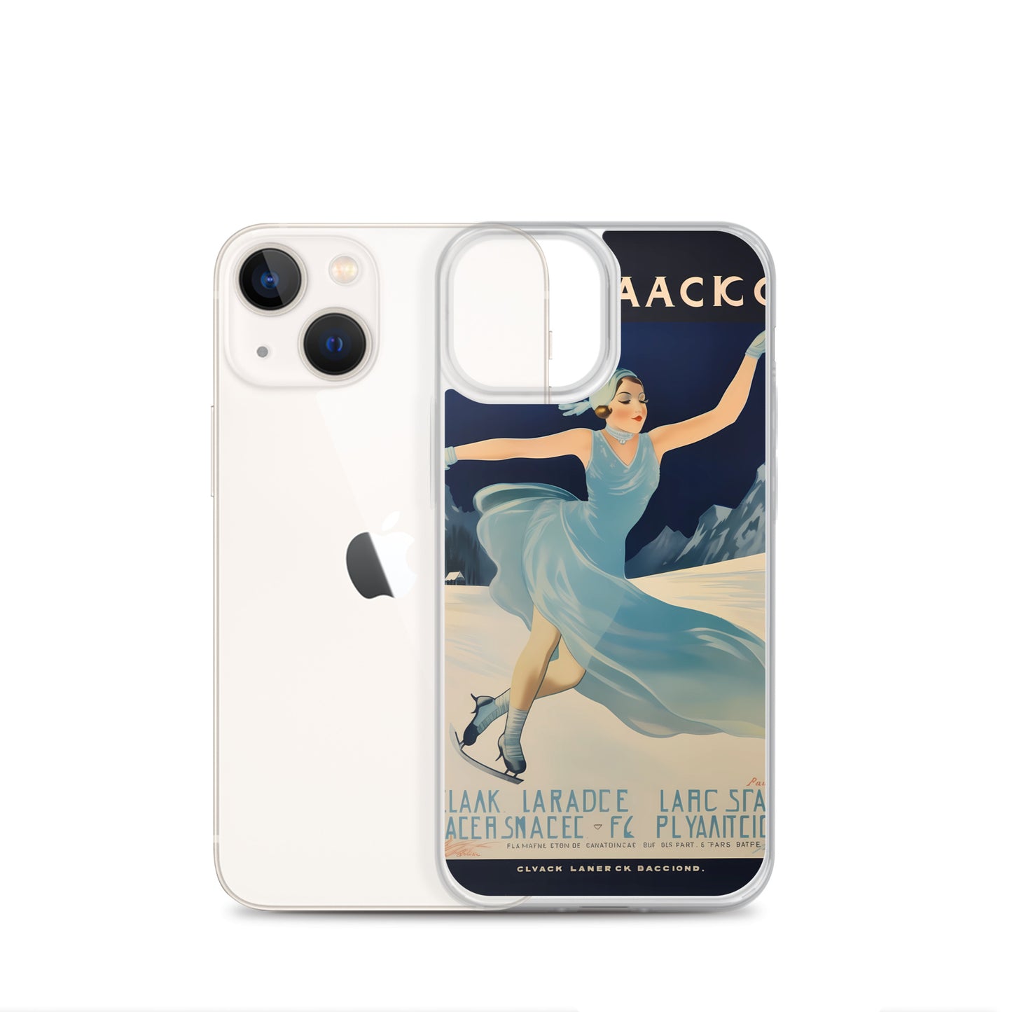 iPhone Case - Vintage Adverts - Lake Placid Skating