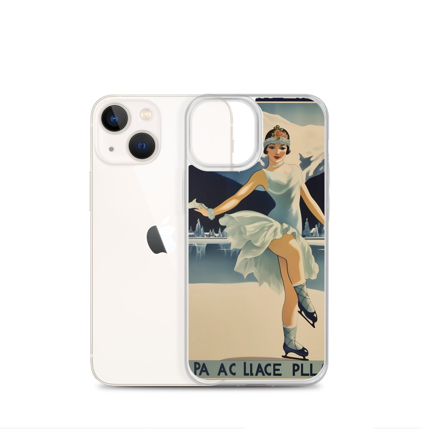 iPhone Case - Vintage Adverts - Lake Placid Skater