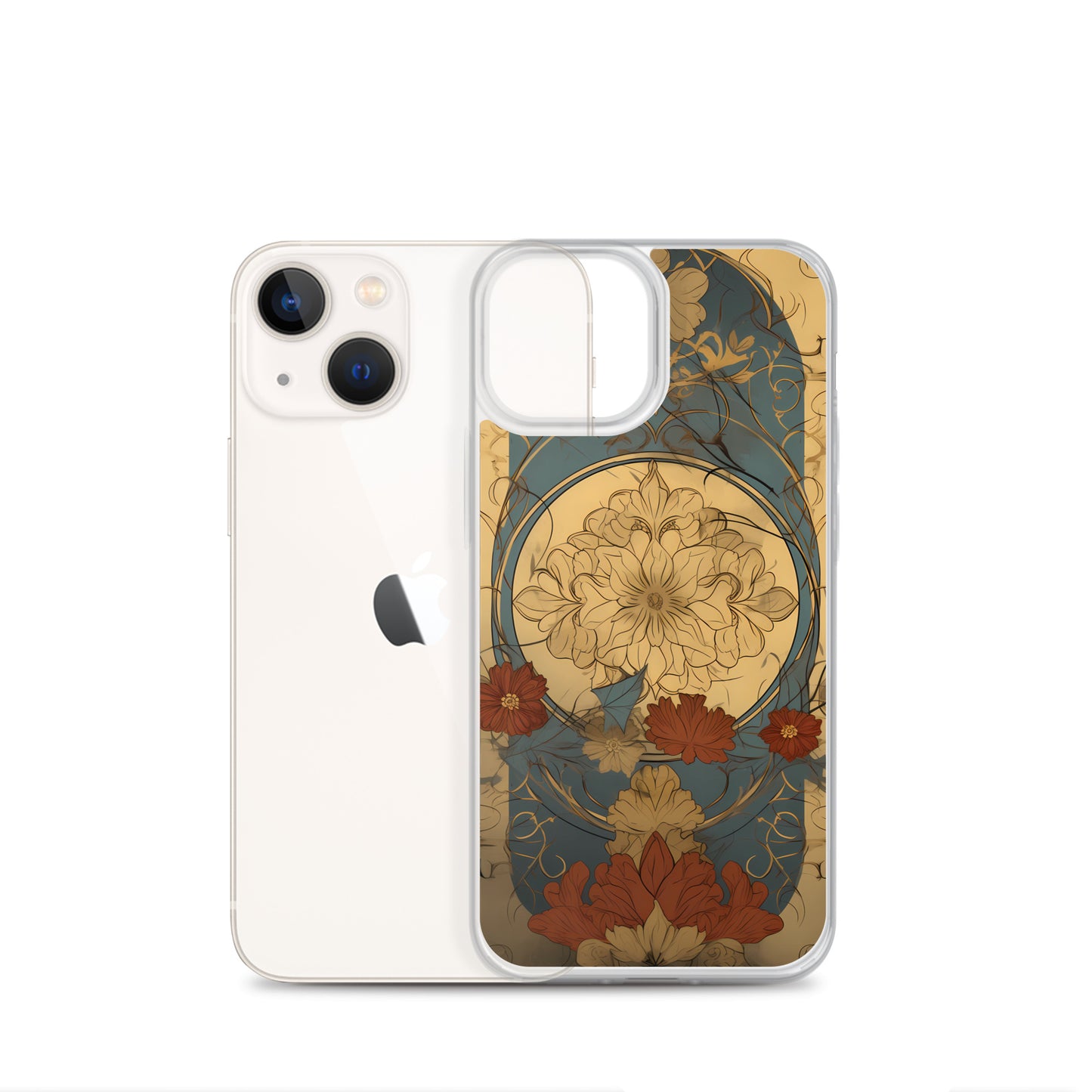 iPhone Case - Art Nouveau Leaves and Flowers