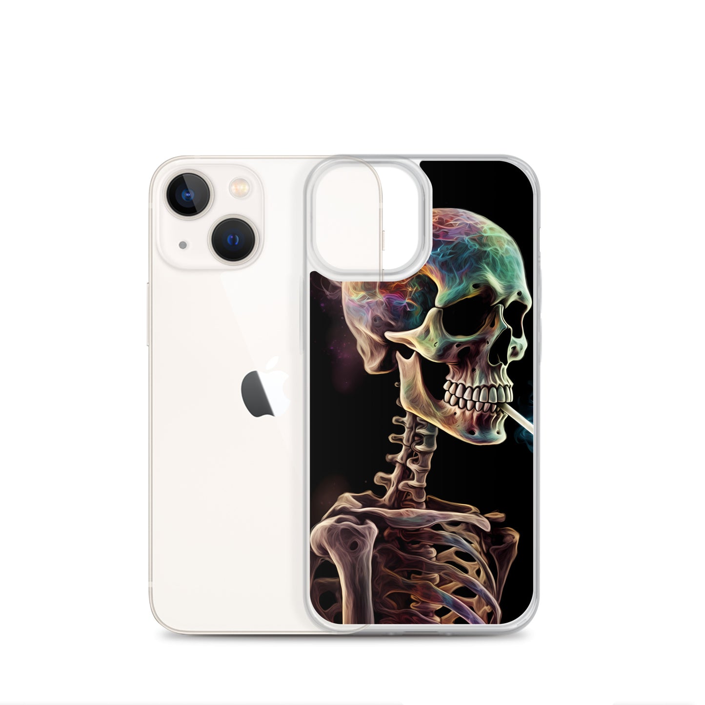 iPhone Case - Surreal Smoking Skeleton