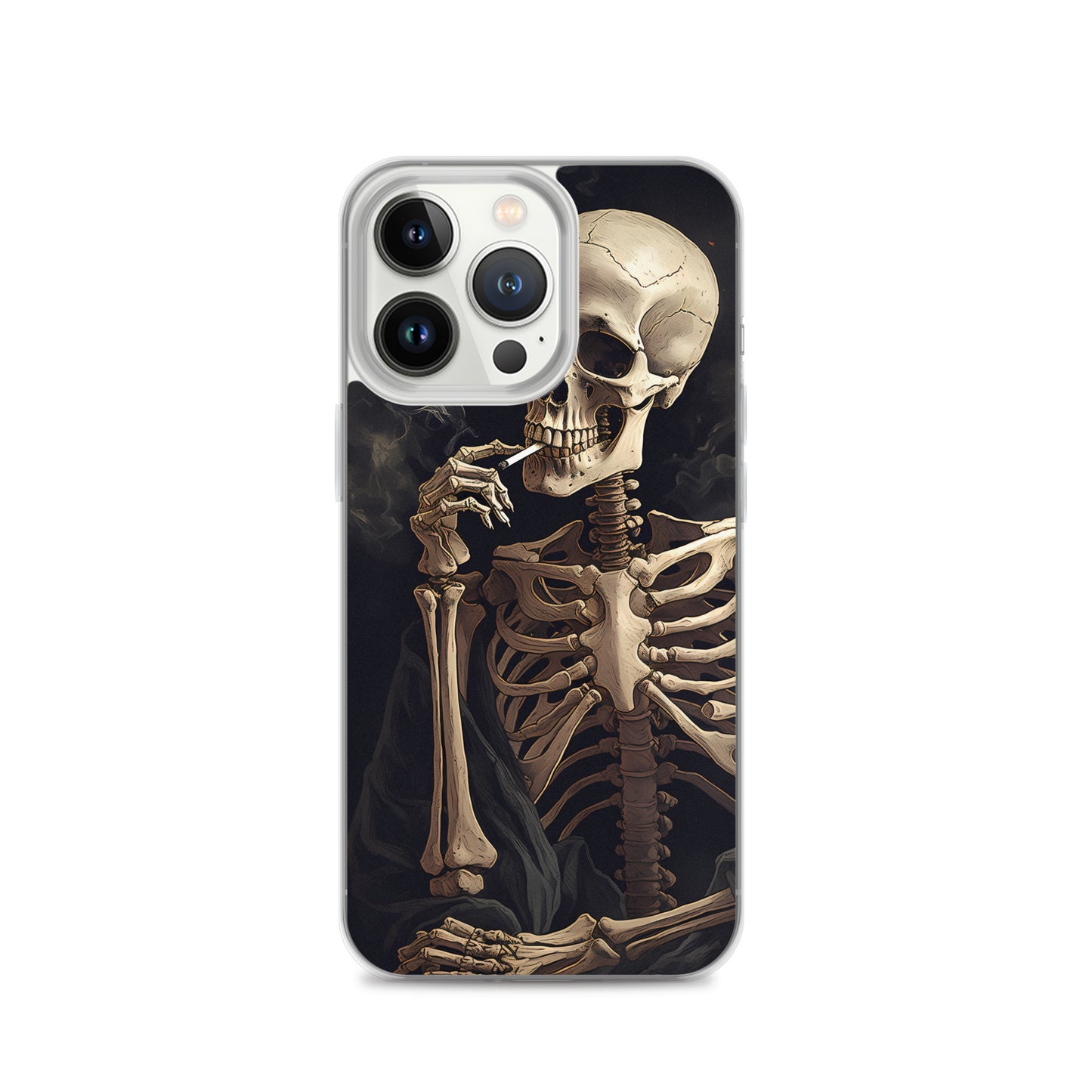 iPhone Case -  Somber Skeleton Smoking