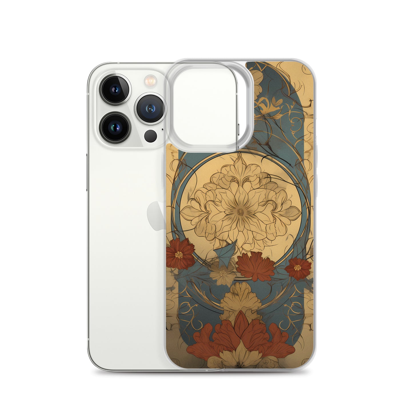 iPhone Case - Art Nouveau Leaves and Flowers