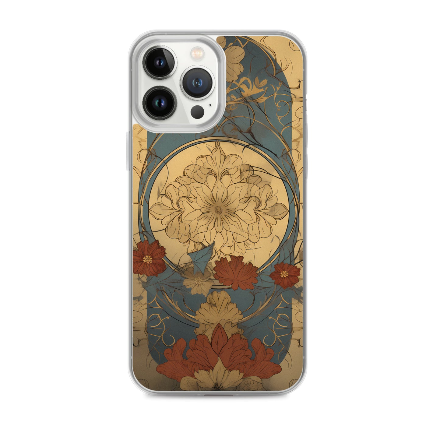 iPhone Case - Art Nouveau Leaves and Flowers