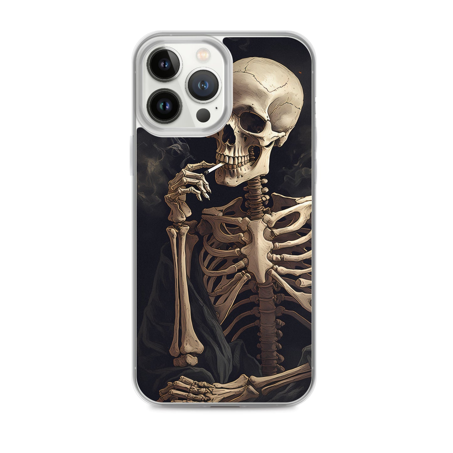 iPhone Case -  Somber Skeleton Smoking