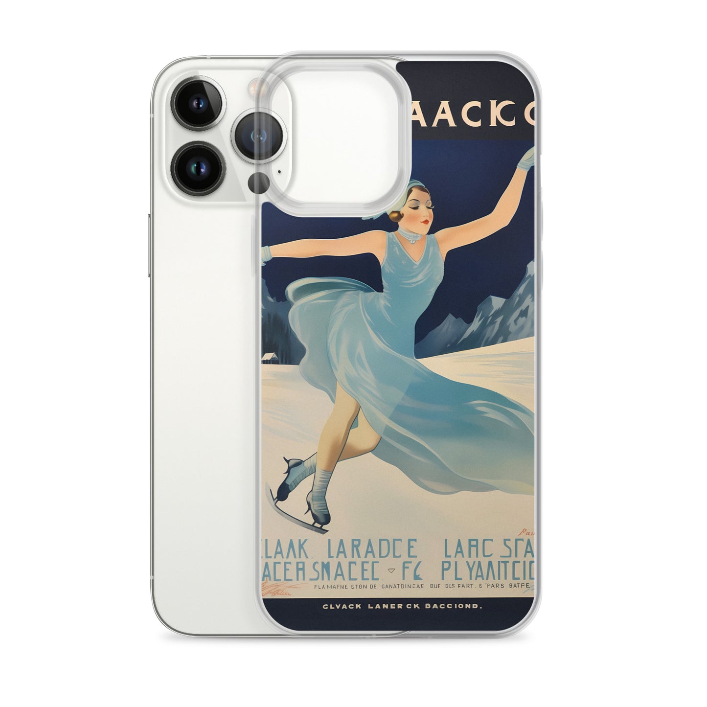 iPhone Case - Vintage Adverts - Lake Placid Skating