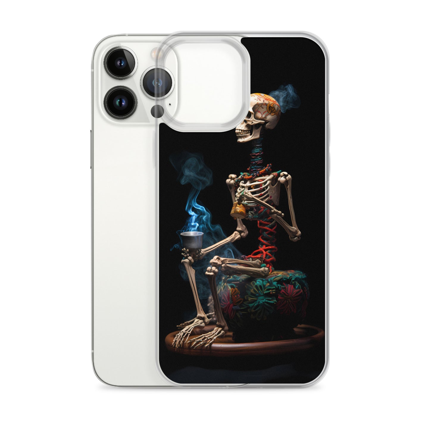 iPhone Case - Dream Smoke Seated Skeleton