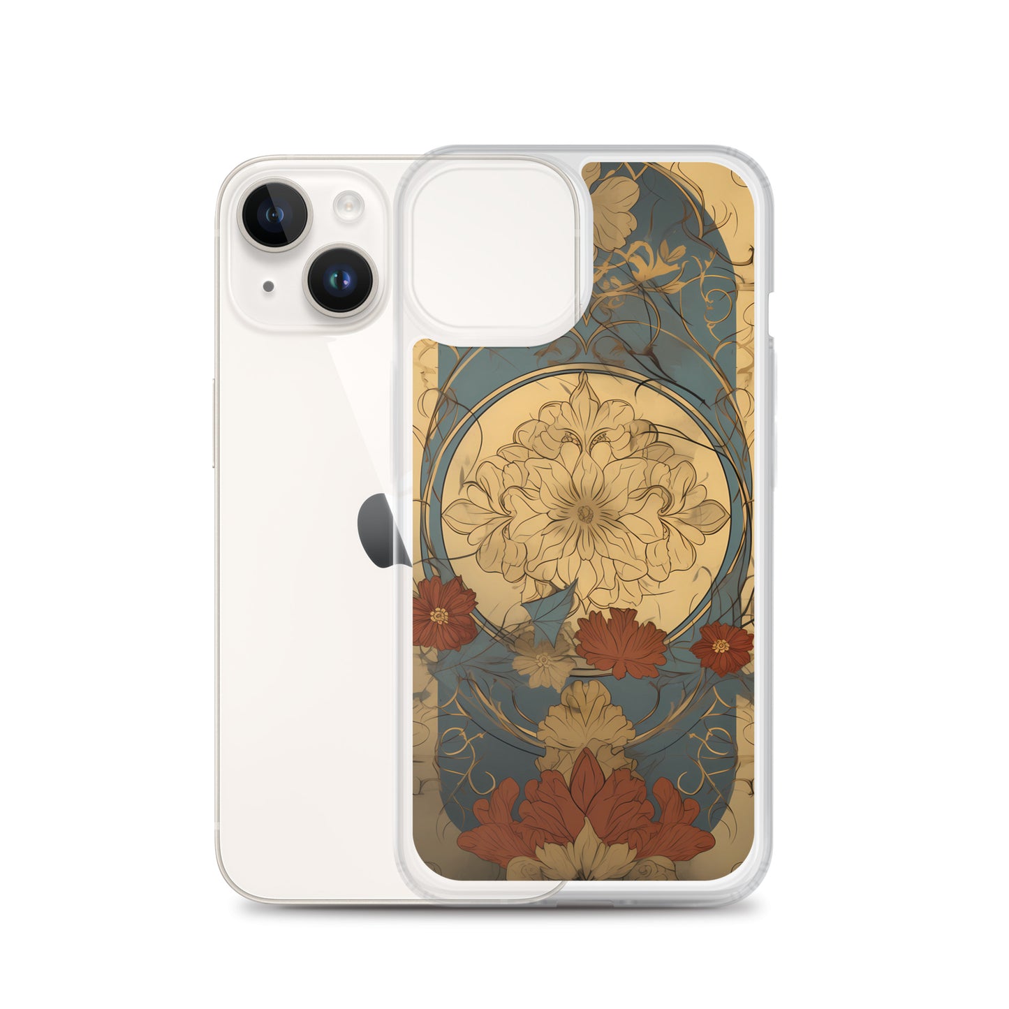 iPhone Case - Art Nouveau Leaves and Flowers