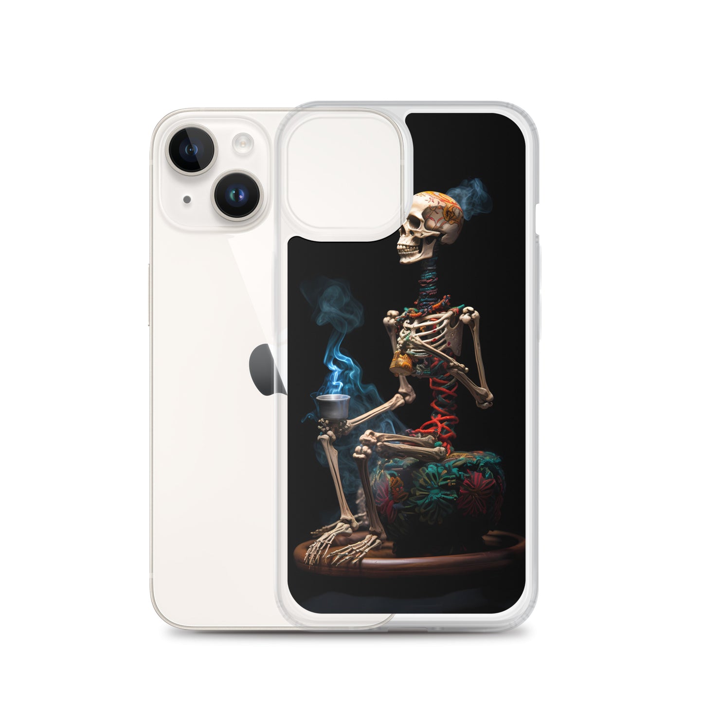 iPhone Case - Dream Smoke Seated Skeleton