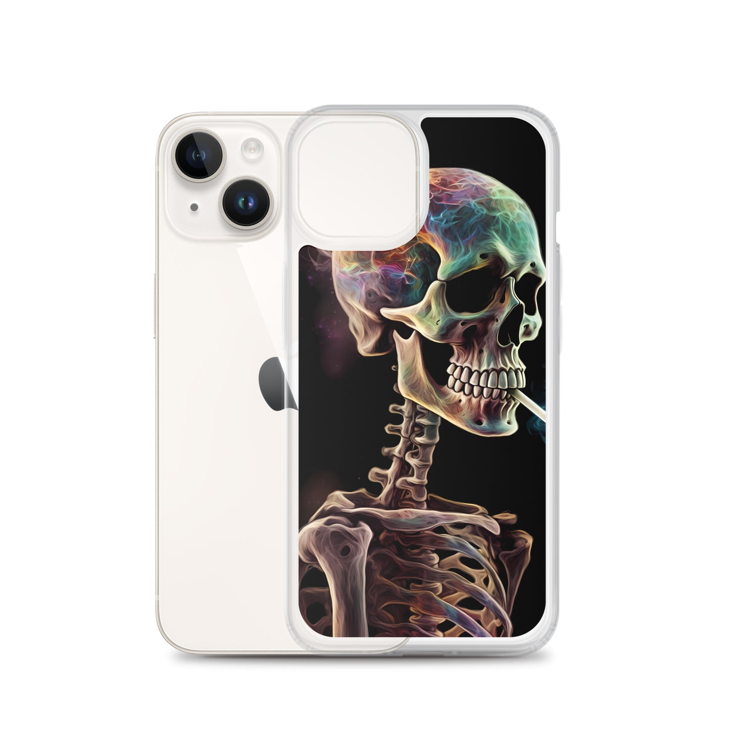 iPhone Case - Surreal Smoking Skeleton