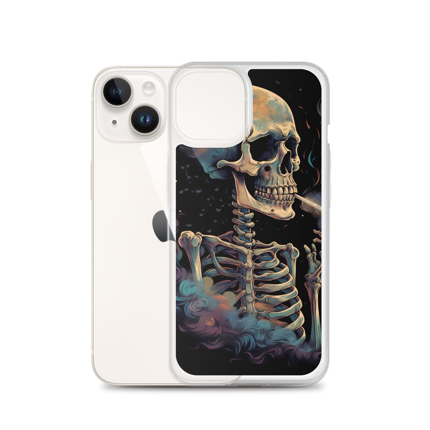 iPhone Case - Cosmic Skeleton Smoking